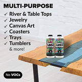 Crystal Clear Epoxy Resin 1/2 Gallon Kit 2 Part Epoxy Resin for Tumblers, Wood, Table Top, Countertop, Bar & Craft Art, Resin Molds Clear Casting HIPPIE CRAFTER