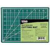 U.S. Art Supply 9" x 12" Green/Black Professional Self Healing 5-Ply Double Sided Durable Non-Slip Cutting Mat Great for Scrapbooking, Quilting, U.S. Art Supply