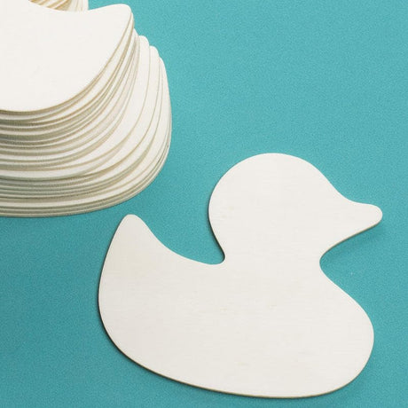 Pack of 12 Unfinished Wood Duck Cutout by Factory Direct Craft - Blank Wooden Duck Craft Shapes to Turn into Baby Shower Favors, Gender Reveals, Gift Factory Direct Craft