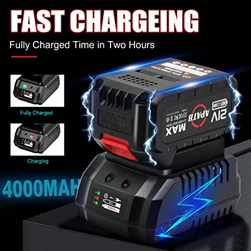 APATB 1/2 inch Impact Wrench, Max Torque 800N.m(580Ft-lbs) Cordless Brushless Impact Wrench, 3300RPM High Torque Electric Impact Gun with 2x 4.0Ah APATB