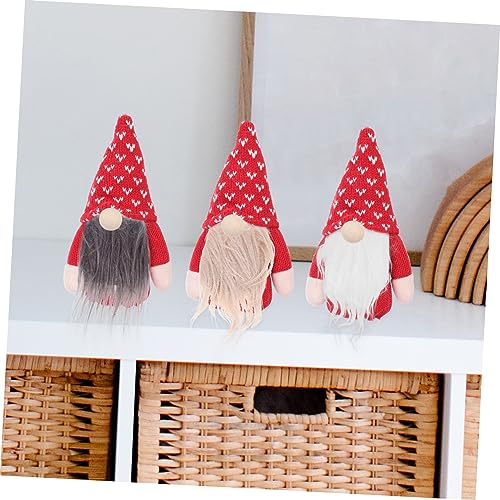 COHEALI 1 Set Braid Suit Hand Made Gnome Beards Craft Fur Gnomes Beard Mini Unfinished Wooden Balls Faux Dwarf Beard Faux Fur Fabric Craft DIY Gnome COHEALI
