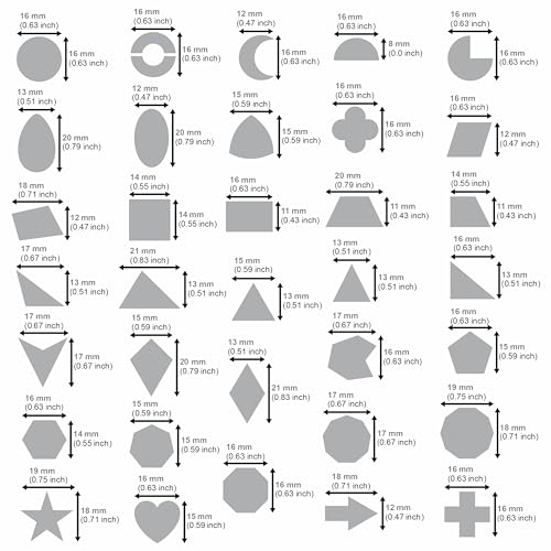 Aleks Melnyk No.414 Metal Stencil, Geometric Shapes with Definition, Small Stencil, 1 PC, Template for Wood Burning, Engraving, Crafting, Scrapbook Aleks Melnyk