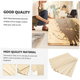 COHEALI 5pcs Board Wood Veneer Plywood Squares Wood Painting Slice Wood Cut Out Unfinished Wood Plaques Unfinished Basswood Thin Plywood Wood Decor COHEALI