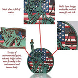 3D Wooden Independence Day Rustic Wall Sculpture – Unique Holiday Decor and Creative Gift CmayAlgc
