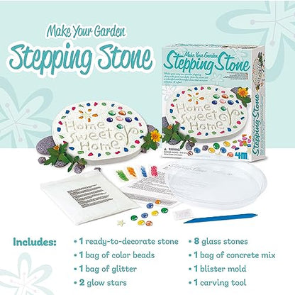 4M Make Your Garden Stepping Stone Kit-Outdoor Toys - Arts and Crafts for Kids Ages 8-12 - WoodArtSupply