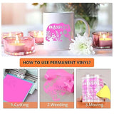 HTVRONT Matte Permanent Vinyl for Cricut - 14 Pack 12" X 12" Permanent Vinyl Bundle, Permanent Adhesive Vinyl for Craft Projects, Color Adhesive HTVRONT