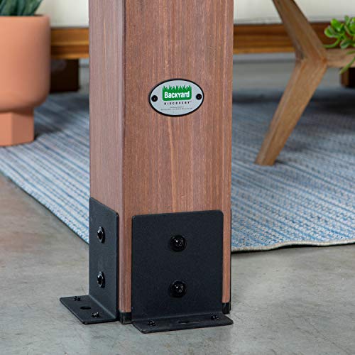 Backyard Discovery Arlington 12x10 All Cedar Gazebo, Walnut, Insulated Steel Roof, Water Resistant, Wind Resistant up to 100 MPH, Withstand 6,391 lbs Backyard Discovery