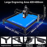 4240 Laser Engraver, 20W Laser Engraving Cutting Machine, Laser Machine 5W Output Power, Laser Cutter for Metal and Wood with 16.5”x15.75” Large CAMXTOOL