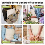 conda 100% Cotton Canvas Professional Bib Apron With 3 Pockets for Women Men Adults,Waterproof,Natural 31inch By 27inch conda