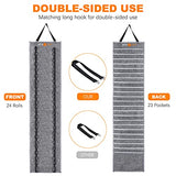 HTVRONT Vinyl Roll Holder, Vinyl Roll Storage with 24 Compartments,Vinyl Storage Organizer Rack Wall Mount/Hanging Over The Door, Craft Vinyl Storage HTVRONT