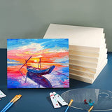 ADXCO 8 Pack Wood Panels 8 x 10 inch Wooden Canvas Board Unfinished Wooden Panel Boards for Painting, Arts, Pouring Use with Oils, Acrylics ADXCO