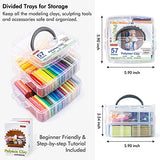 Polymer Clay, Shuttle Art 57 Colors Oven Bake Modeling Clay, Creative Clay Kit with 19 Clay Tools and 10 Kinds of Accessories, Non-Toxic, Non-Sticky, Shuttle Art