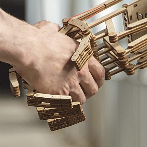 Wood Trick Wooden Robot Hand 3D Wooden Puzzle - Robotic Hand Wood Model Kit to Build - WoodArtSupply