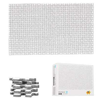 TINYOUTH 1000 Pieces Blank Jigsaw Puzzle to Draw On, 42cmx29.7cm DIY White Puzzles, 2mm Mini Jigsaw Puzzle Family Puzzle Game Stress Reliever - WoodArtSupply