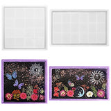 ResinWorld Shot Glass Serving Tray Mold + Rectangle Square Tray Mold for Resin ResinWorld