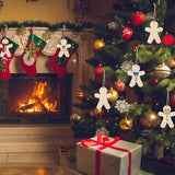 ABOOFAN 20 Sets DIY Wood Cutouts Unfinished Christmas Theme Gingerbread Man Wooden Cutouts ABOOFAN