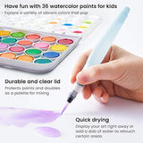 Arteza Kids Watercolor Painting Art Set, Watercolor Paint 36 and Foldable Canvas Paper Bundle, DIY Painting Kit, Art Supplies for Kids and Adults ARTEZA