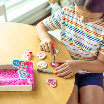 Melissa & Doug Created By Me! Paint & Decorate Your Own Wooden Magnets Craft Kit – Butterflies, Hearts, Flowers - Kids Craft Kits, Great Activity For - WoodArtSupply