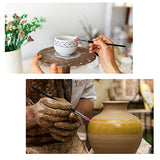 Sdanart Professional Silicone Rubber Tip Paint Pens Brushes，5pcs Silicone Paint Brush，Silicon Color Shapers Brushes，Rubber Paint Brush，Silicone Sdanart