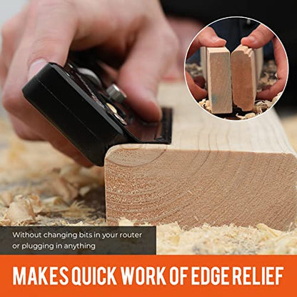 Saker Chamfer Plane-Woodworking Edge Corner Flattening Tool with Auxiliary Locator,Hand Chamfering Planer Suitable for Quick Edge Trimming of Wood