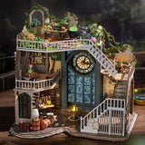 Kisoy Dollhouse Miniature with Furniture Kit, Handmade DIY House Model for Teens Adult Gift (William' s Magic House) Kisoy