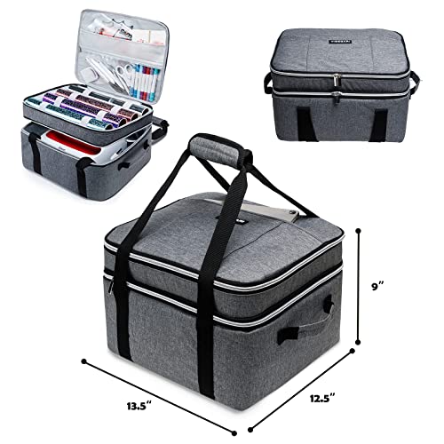 MYBAGZING Double-Layer Carrying Case for Cricut EasyPress 2 12x10 and 9"x9" Cricut Heat Press Machine, Htvront Heat Press, Cricut Heat Press 3 Bag MYBAGZING