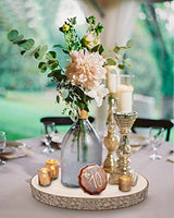 Wood Slices 6 Pack 9-10.5 Inch Large Wood Rounds Natural Wood Slices for Centerpieces,Wedding&BabyShower,Table Decorations,Crafts,DIY,Arts BeNiNat