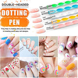 JOYJULY Nail Brushes for Nail Art, Nail Art Kit for Beginners with Nail Art Brushes Dotting Tools Holographic Nail Art Stickers Nail Foil Tape Strips JOYJULY