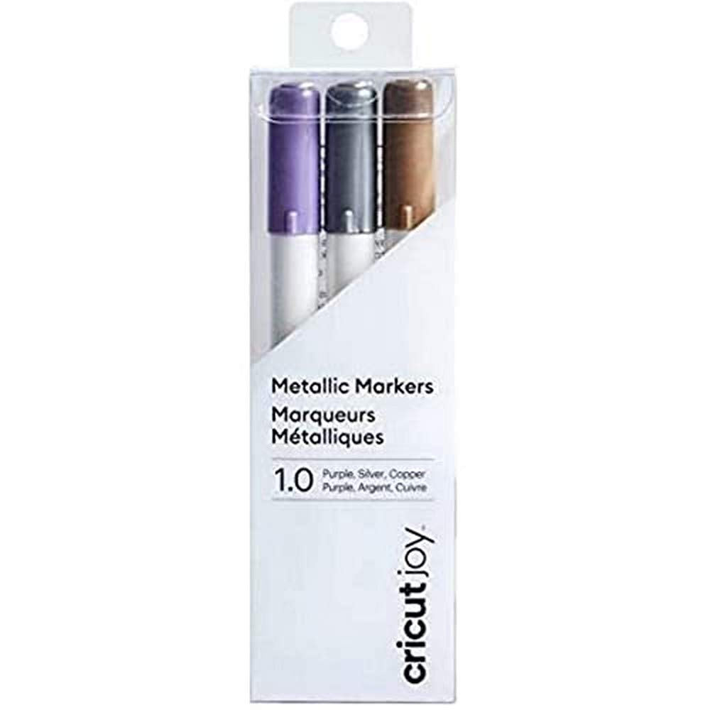 Cricut Joy Metallic Markers, 1.0 (3) Violet, Copper, Silver - WoodArtSupply