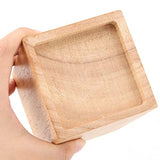 TAICHEUT 6 Pack Wood Bed Risers, 4 Inch Natural Square Dark Wood Furniture Lifters, Heavy Duty Wood Extenders for Beds, Tables, Sofas, Dressers, TAICHEUT