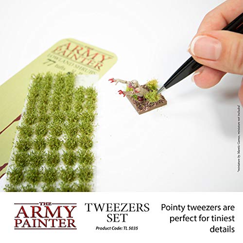 The Army Painter Tweezer - 2-Piece Precision Tweezers Set of Sharp Tweezers Precision & Fine Pointed Tweezers for Assembling Miniatures- Small - WoodArtSupply