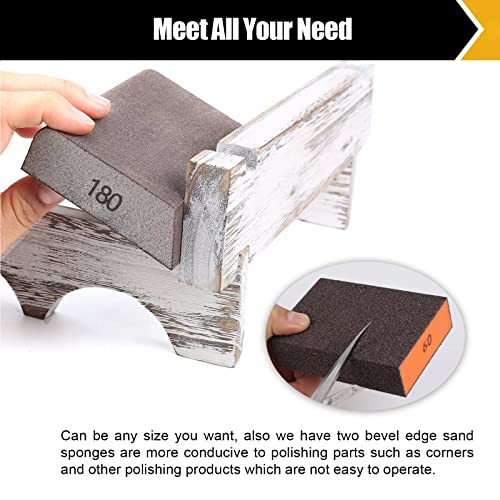 BOSHCRFAT 10 Pack Sanding Block, Washable and Reusable Sanding Sponge for Wood Drywall Metal Glasses Coarse/Medium/Fine/Superfine in BOSHCRAFT