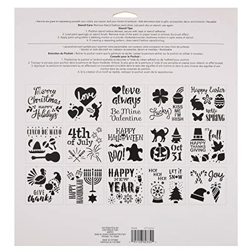 Holidays Stencils by Craft Smart®, 12”; x 12”; Craft Smart