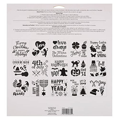 Holidays Stencils by Craft Smart®, 12”; x 12”; - WoodArtSupply