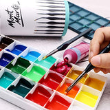 Mont Marte Signature Detail Brush Collection, 15 Piece, Taklon Bristles, Suitable for Acrylic, Oil, Watercolor and Gouache Paints, Includes Storage MONT MARTE