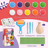 Drama Planet Flower Craft Kit for Kids, Make Your Own Flower Bouquet with Air Dry Clay, Arrange Clay Flowers & Create Personalized Art, Great Gifts Drama Planet