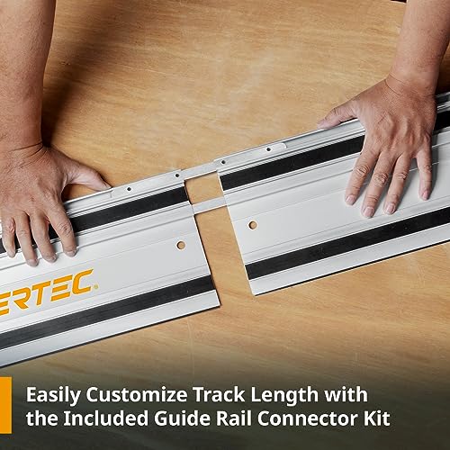 POWERTEC 71885 110" Track Saw Guide Rail Kit for Makita or Festool | Includes 2x55 Guide Rails/Protective Guide Rail Bag/Rail Connectors/2 Tracksaw POWERTEC