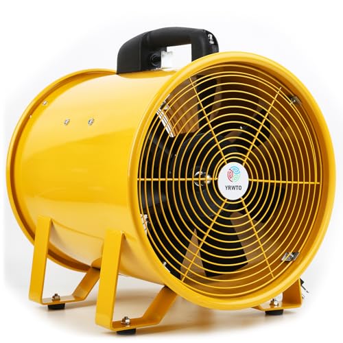 YRWTO Utility Blower Fan, 12 Inches High Velocity Fan, 12" Air Mover Blower Fan, Portable Ventilation Fan For Cooling, Ventilating, Helps blow 3900 - WoodArtSupply