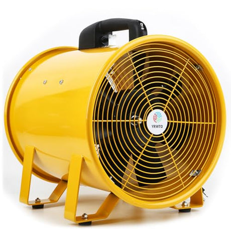 YRWTO Utility Blower Fan, 12 Inches High Velocity Fan, 12" Air Mover Blower Fan, Portable Ventilation Fan For Cooling, Ventilating, Helps blow 3900 Generic