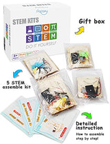 4 Set STEM Kits, STEM Projects for Kids Ages 8-12, Science Experiment Building Kit, Wooden 3D Puzzles, Educational Building Toys, Gifts for Poraxy