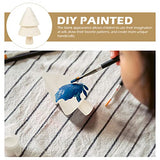 NOLITOY 9Pcs Unfinished Wooden Peg Dolls Blank Wood Christmas Trees for Xmas Decor DIY Crafts Graffiti Drawing Toy NOLITOY