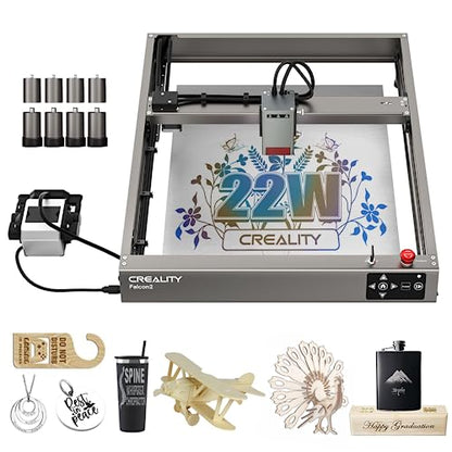 Creality Laser Engraver, 22W Laser Cutter with Air Assist, 120W High Accuracy Laser Engraving Machine, DIY CNC Machine and Laser Engraver for Wood