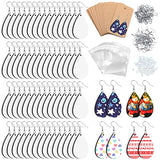ZOCONE 60 Pcs Sublimation Earrings Blank Bulk, Sublimation Printing Earrings Unfinished Teardrop Heat Transfer Earring Pendant with Earring Hooks ZOCONE