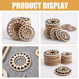 KALLORY 10pcs Unfinished Hollow Wood Slices Wooden Slices DIY Wooden Cutouts Painting Wood Slices KALLORY