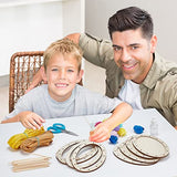 WEBEEDY 4 Pcs Basket Weaving Kits Woden Rattan Basket Making Kit Basket Weaving Supplies for Adults Raffia Crafts Projects WEBEEDY