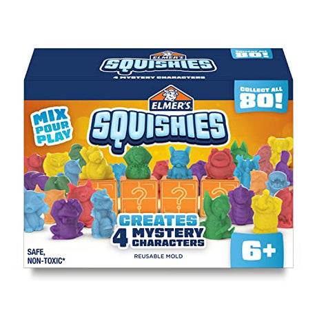 Elmer’s Squishies Kids’ Activity Kit, DIY Squishy Toy Kit Creates 4 Mystery Characters, Kids Crafts and Art Supplies Christmas Gift for Kids,Stocking Elmer's
