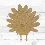 Thanksgiving Turkey, Fall Shapes, Unfinished Wood Cutout, Paint by Line Build-A-Cross