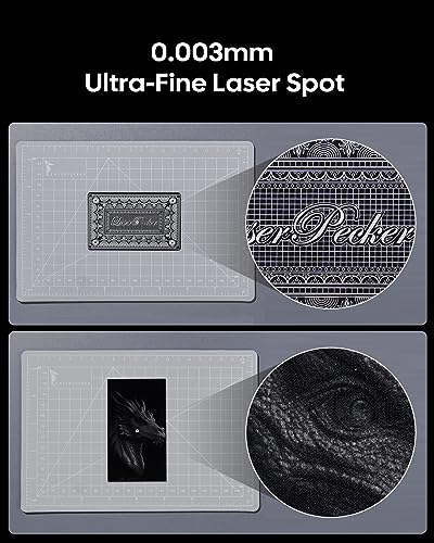 LaserPecker 4 Laser Engraver with Rotary Extension, Slide Extension and Protection Cover, Portable Fiber and Diode Laser Engraving Machine for Metal LaserPecker