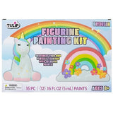 TULIP All-in-One Daydream 2 Figure Ceramic Painting Kit, Unicorn & Rainbow Value Pack, 2 Paint Your Own Figurines 12 Paints, 2 Paintbrushes, Kids TULIP