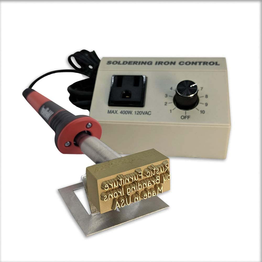 Custom Electric Branding Iron with Personalized Text - Standard Size - Engraved in the USA